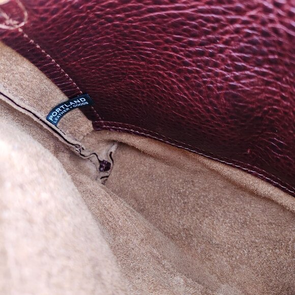 Portland Leather Cinnamon Bear Festival Bag Crossbody Rich Pebbled Leather - Picture 6 of 10
